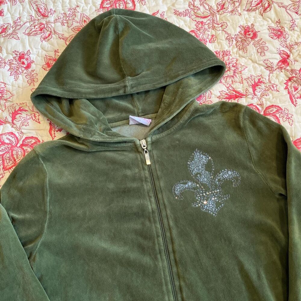 Juicy-couture Men's Green and Khaki Hoodie - Picture 3 of 5